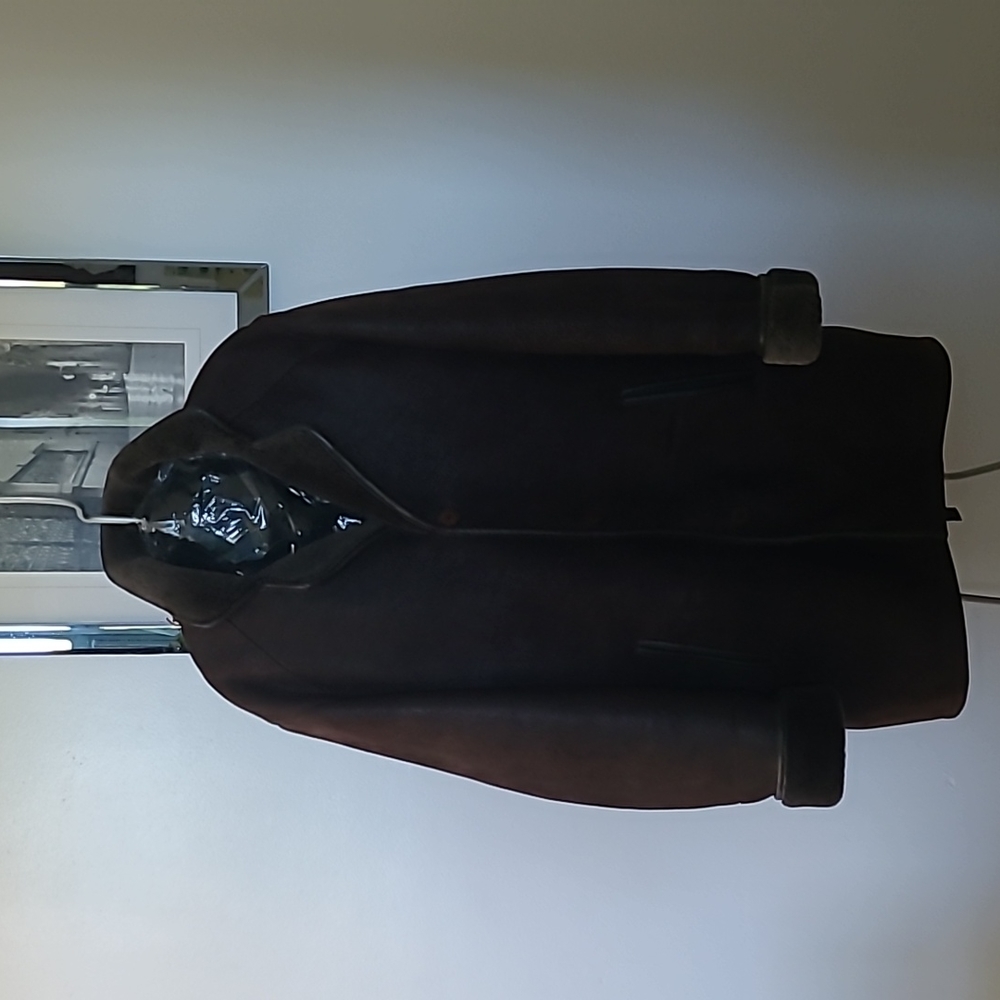 3/4 Length long Winter  genuine leather         jacket.